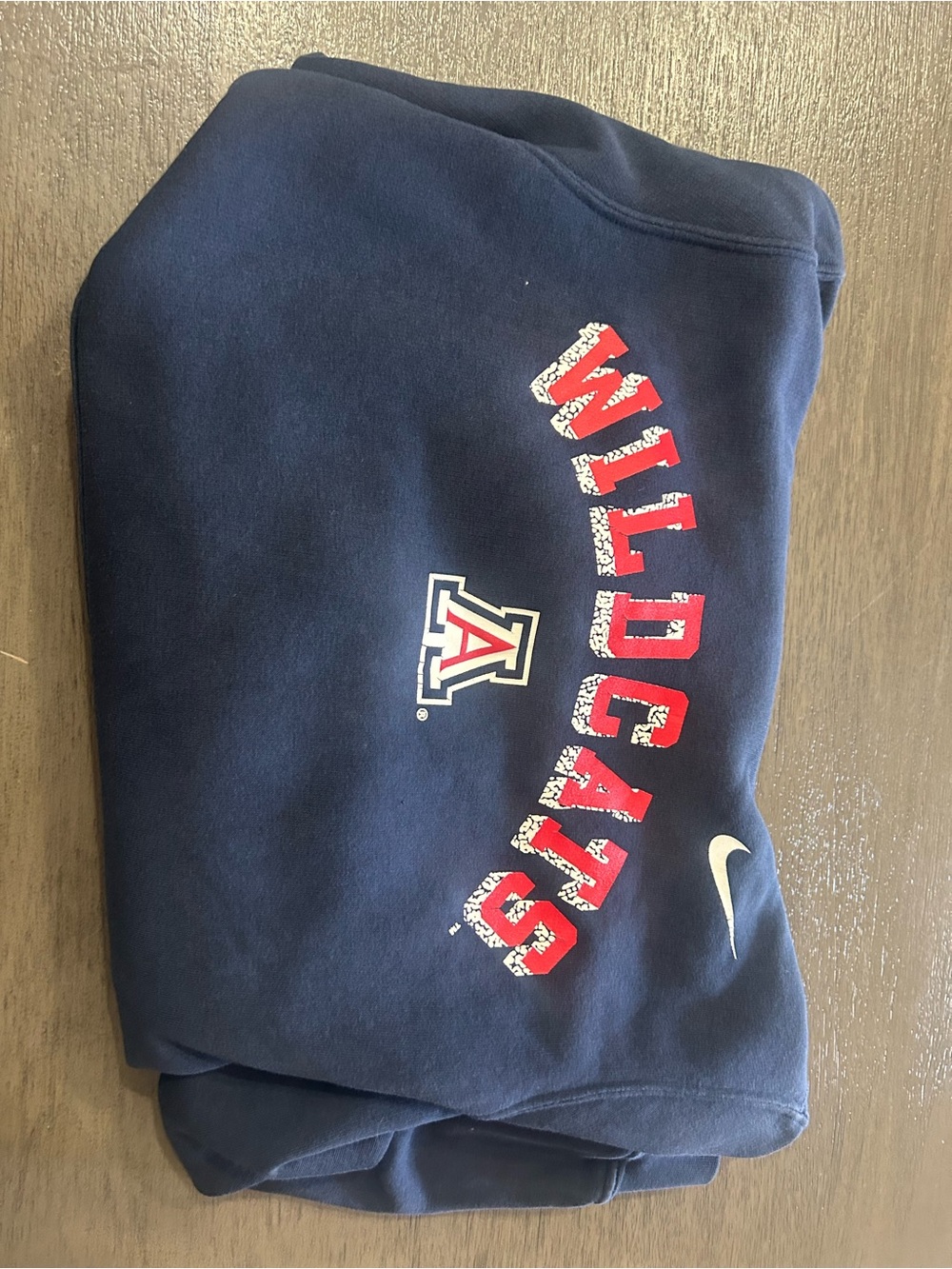 Nike Navy Crewneck with Red Arizona Wildcats Logo